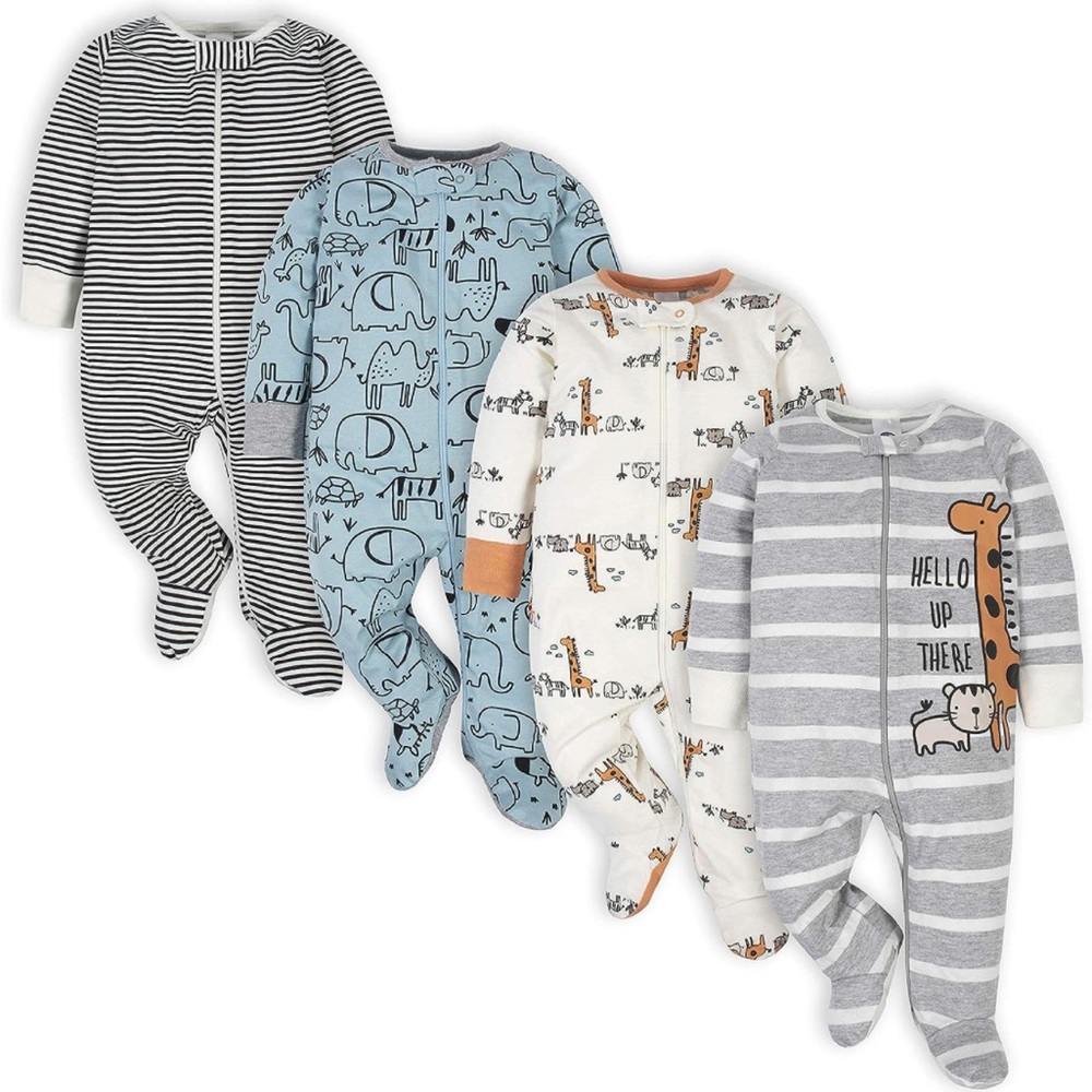 New  4 Pack Sleep 'N Play Footie